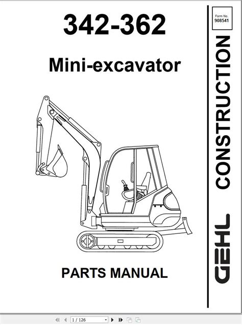 gehl 342 mini excavator|gehl mini excavator parts.